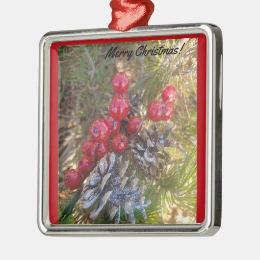 Grüße an Ihr Premium Square Ornament (Links)