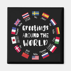Grüße auf der ganzen Welt - Hallo in allen Sprache Magnet