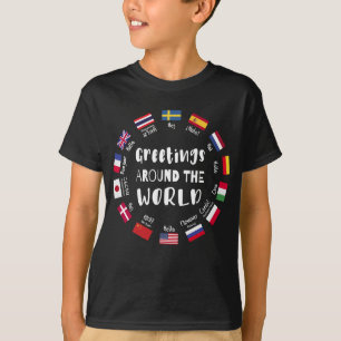 Grüße auf der ganzen Welt - Hallo in allen Sprache T-Shirt