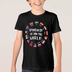 Grüße auf der ganzen Welt, Hallo in allen Sprachen Tri-Blend Shirt