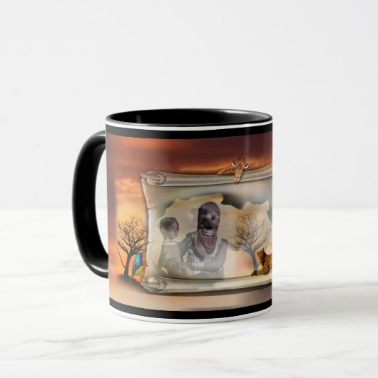 Grüße aus Afrika Tasse (Vorderseite Links)