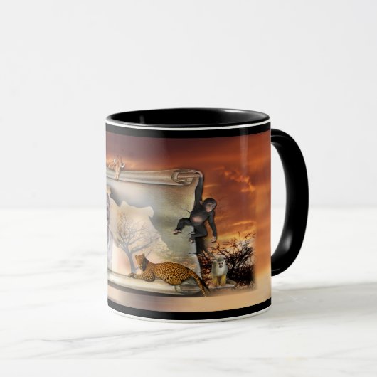 Grüße aus Afrika Tasse (VorderseiteRechts)