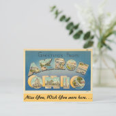 Grüße aus Akron Postkarte (Stehend Vorderseite)