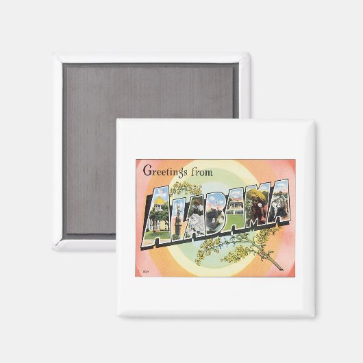 Grüße aus Alabama Magnet (Vorderseite/Rückseite)