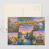 Grüße aus Alabama Postkarte (Vorne/Hinten)