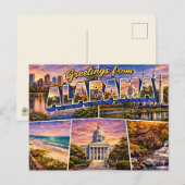 Grüße aus Alabama Postkarte (Vorne/Hinten)