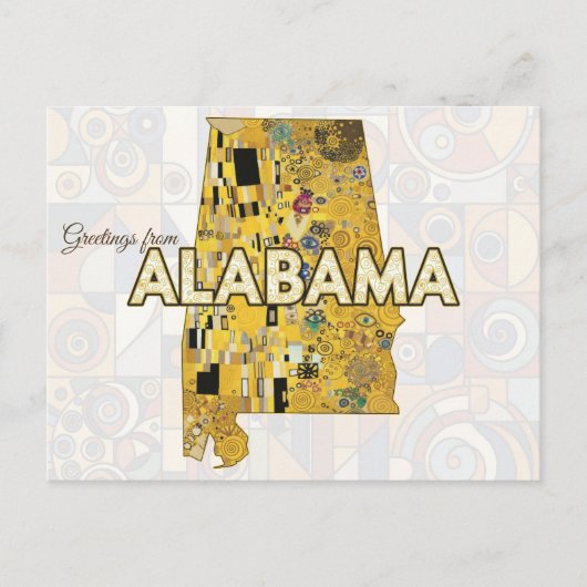 Grüße aus Alabama Postkarte (Vorderseite)