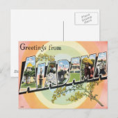Grüße aus Alabama Postkarte (Vorne/Hinten)