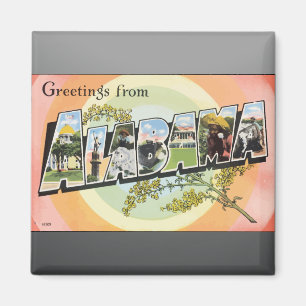 Grüße aus Alabama, Vintage Magnet