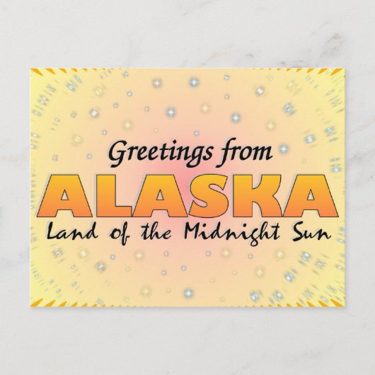 Grüße aus Alaska Postkarte (Vorderseite)