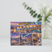 Grüße aus Alaska Postkarte (Stehend Vorderseite)
