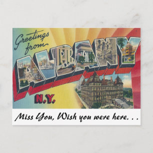 Grüße aus Albany, New York Postkarte