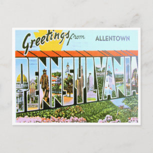 Grüße aus Allentown, Pennsylvania Postkarte