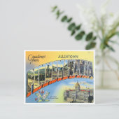 Grüße aus Allentown, Pennsylvania Postkarte (Stehend Vorderseite)