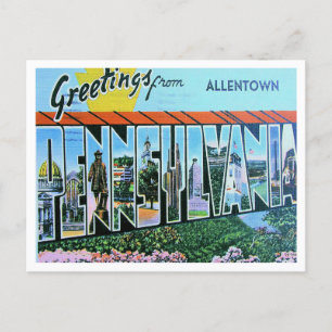 Grüße aus Allentown, Pennsylvania Reise Postkarte