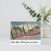 Grüße aus Altoona, Pennsylvania Postkarte (Stehend Vorderseite)