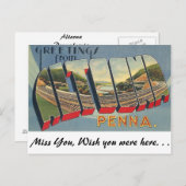 Grüße aus Altoona, Pennsylvania Postkarte (Vorne/Hinten)