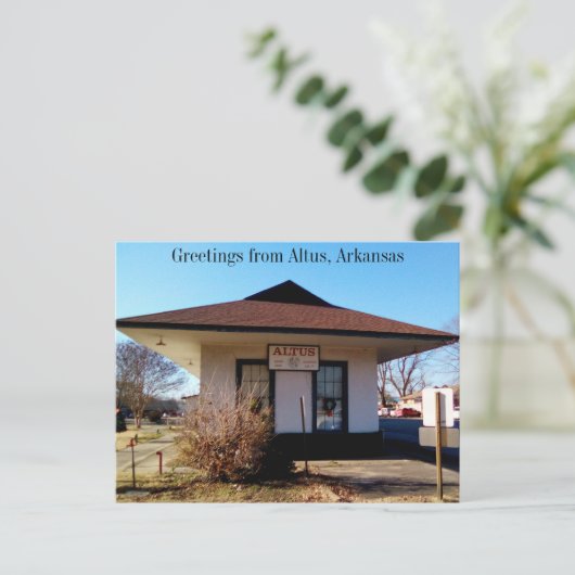 Grüße aus Altus, Arkansas Postkarte (Stehend Vorderseite)