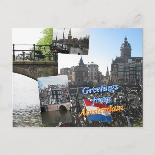 Grüße aus Amsterdam Postkarte (Vorderseite)