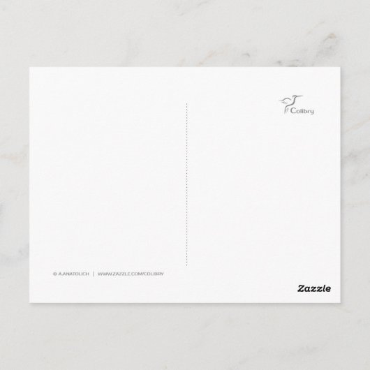 Grüße aus Anchorage - Aquarellmalerei Postkarte (Rückseite)