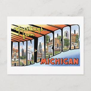 Grüße aus Ann Arbor, Michigan Postkarte