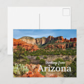 Grüße aus Arizona Landschaftliche Wüste Postkarte (Vorne/Hinten)
