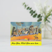 Grüße aus Arizona Postkarte (Stehend Vorderseite)