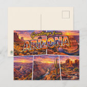 Grüße aus Arizona Postkarte (Vorne/Hinten)