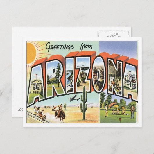 Grüße aus Arizona Postkarte (Vorne/Hinten)