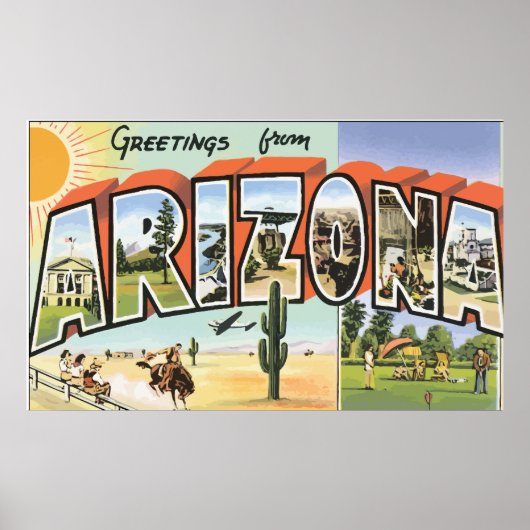 Grüße aus Arizona, Vintag Poster (Vorne)