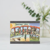 Grüße aus Arizona, Vintag Postkarte (Stehend Vorderseite)