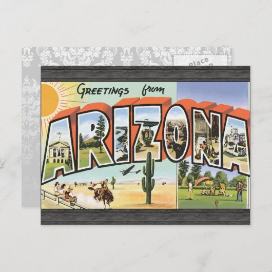 Grüße aus Arizona, Vintag Postkarte (Vorne/Hinten)