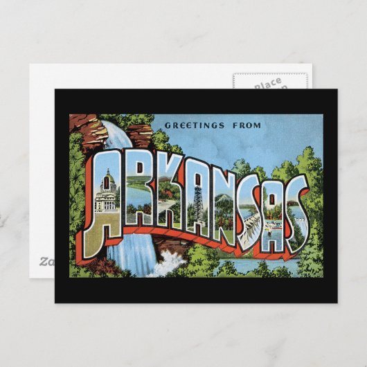 Grüße aus Arkansas Postkarte (Vorne/Hinten)