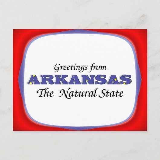 Grüße aus Arkansas Postkarte (Vorderseite)