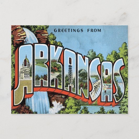 Grüße aus Arkansas Postkarte (Vorderseite)