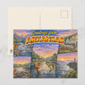 Grüße aus Arkansas Postkarte (Vorne/Hinten)
