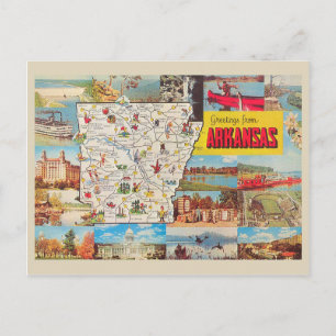 Grüße aus Arkansas Vintage-Karte und Fotos Postkarte