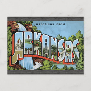 Grüße aus Arkansas, Vintage Postkarte