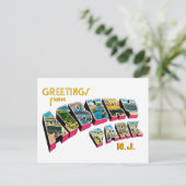 Grüße aus Asbury Park New Jersey Postkarte (Stehend Vorderseite)