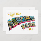 Grüße aus Asbury Park New Jersey Postkarte (Vorne/Hinten)
