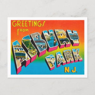 Grüße aus Asbury Park, New York Reise Postkarte