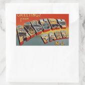 Grüße aus Asbury Park Rechteckiger Aufkleber (Tasche)