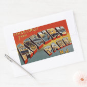 Grüße aus Asbury Park Rechteckiger Aufkleber (Umschlag)