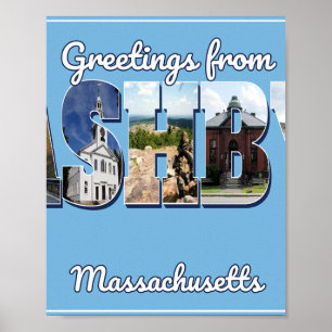 Grüße aus Ashby, Massachusetts Fotoabzug – Poster