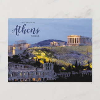 Grüße aus Athen Griechenland Landschaftspostkarte Postkarte