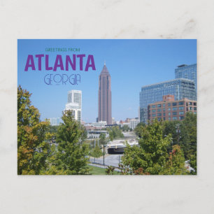 Grüße aus Atlanta Georga Panoramapostkarte Postkarte