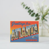 Grüße aus Atlanta, Georgia Vintag Postkarte (Stehend Vorderseite)