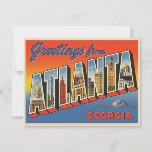 Grüße aus Atlanta, Georgia Vintag Postkarte