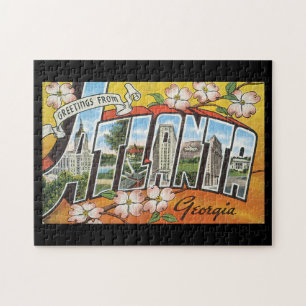 Grüße aus Atlanta Georgia_Vintage Travel Puzzle