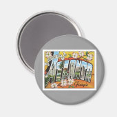 Grüße aus Atlanta Magnet (Vorderseite/Rückseite)